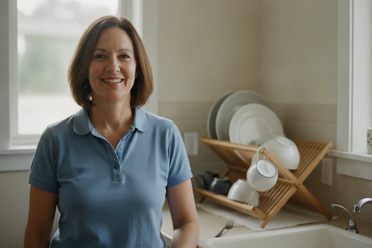 Professional caregiver in home setting